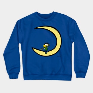 Moon and trombonist Crewneck Sweatshirt